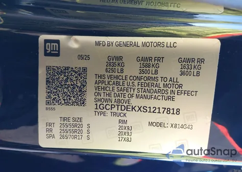 2025 Chevrolet Colorado 4Wd Z71 из США, поврежденный, VIN 1GCPTDEKXS1217818